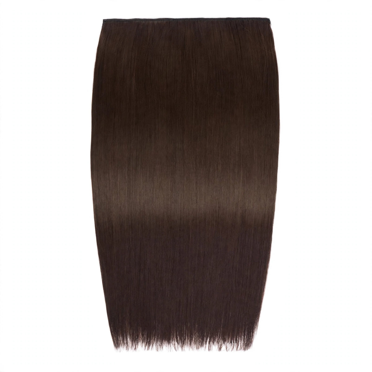 Stranded Hair Group 20-inch straight clip-in hair extension in shade #4 Chocolate Dahlia