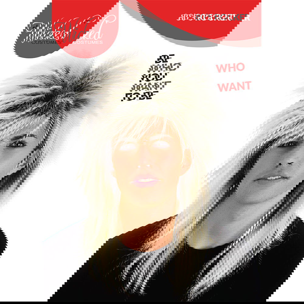 80's Rockstar Unisex Blonde Fancy Dress Wig Costume Accessory | Merthyr Tydfil | Why Not Shop Online