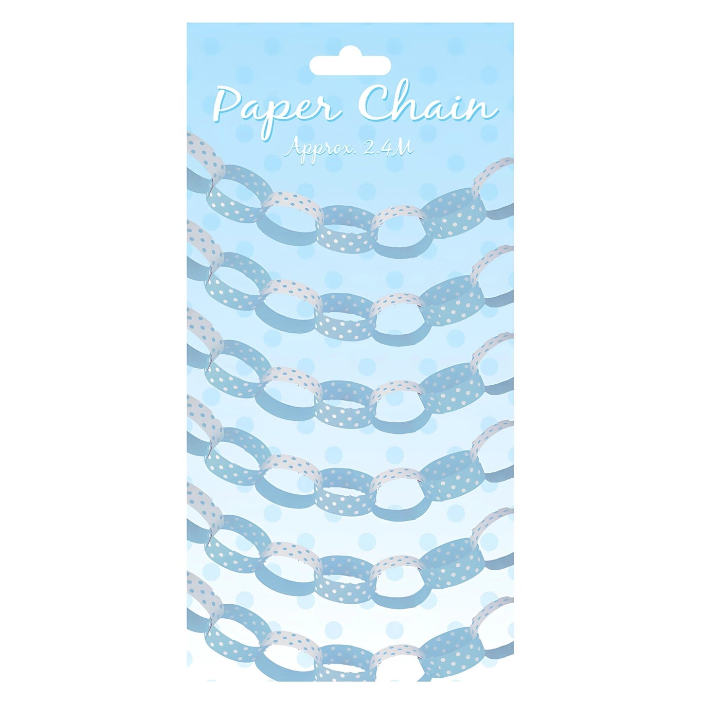 Blue Polka Dot Paper Chain Decoration 2.4M | Why Not Shop