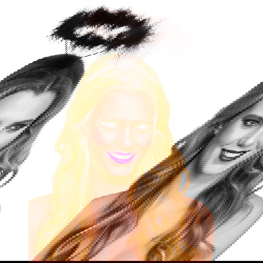 Feather Fallen Angel Halo - Black | Why Not Shop