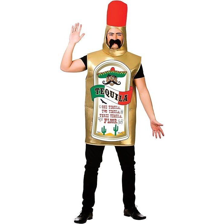 Funny Tequila Bottle Adults Fancy Dress Costume One Size | Why Not Shop