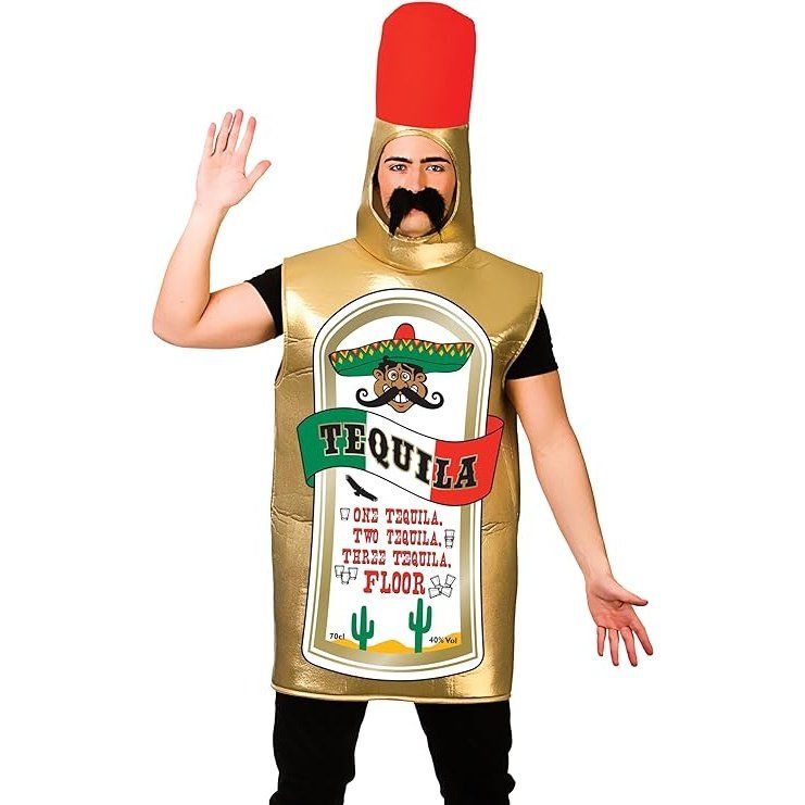Funny Tequila Bottle Adults Fancy Dress Costume One Size | Why Not Shop