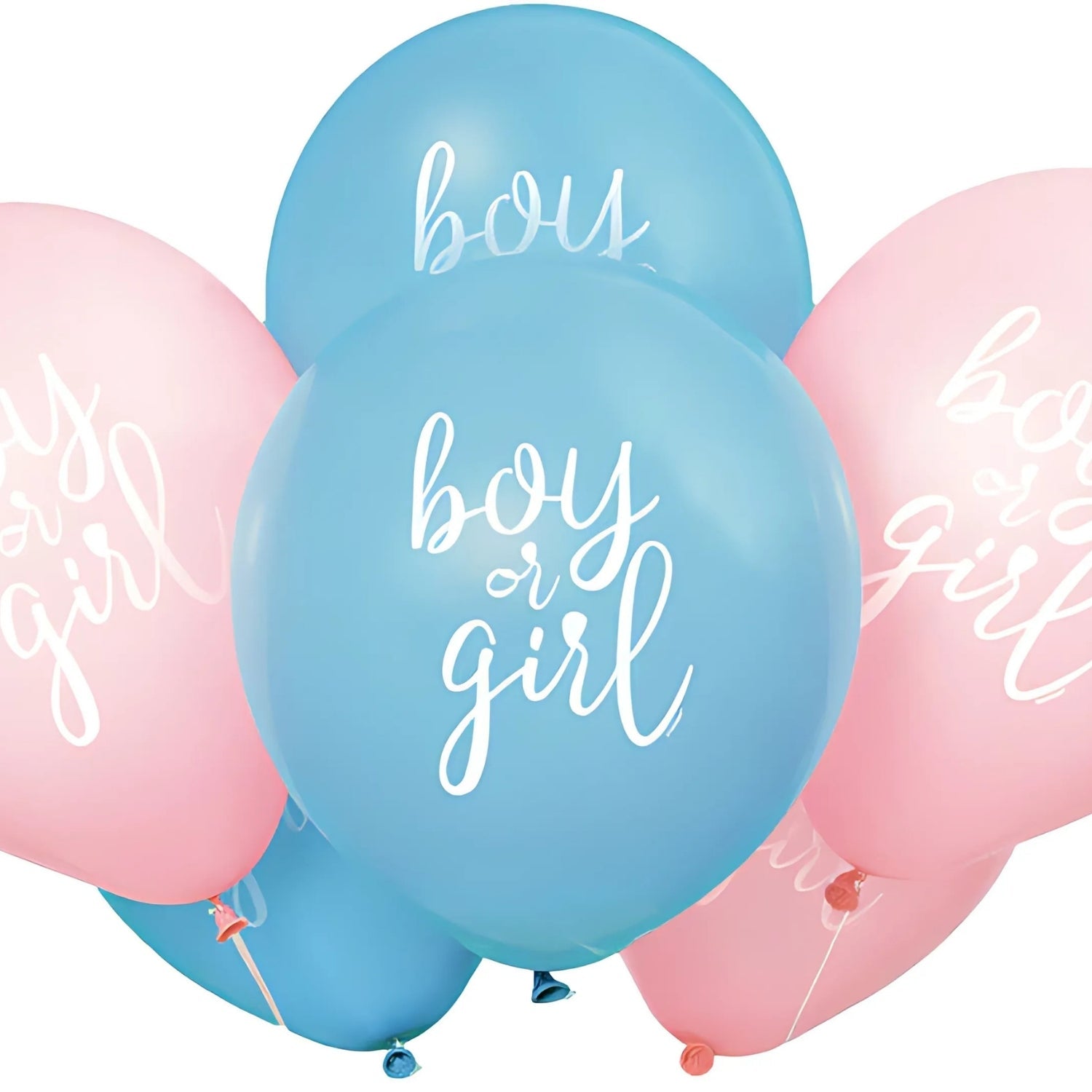 Gender Reveal 12" Latex Balloons Pack of 8 | Why Not Shop
