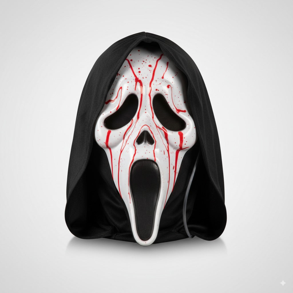 Screaming Ghost Face Mask with Shroud And Blood Pump | Merthyr Tydfil | Why Not Shop Online