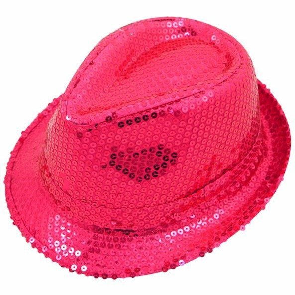 Hot Pink Sequin Trilby Hats | Why Not Shop