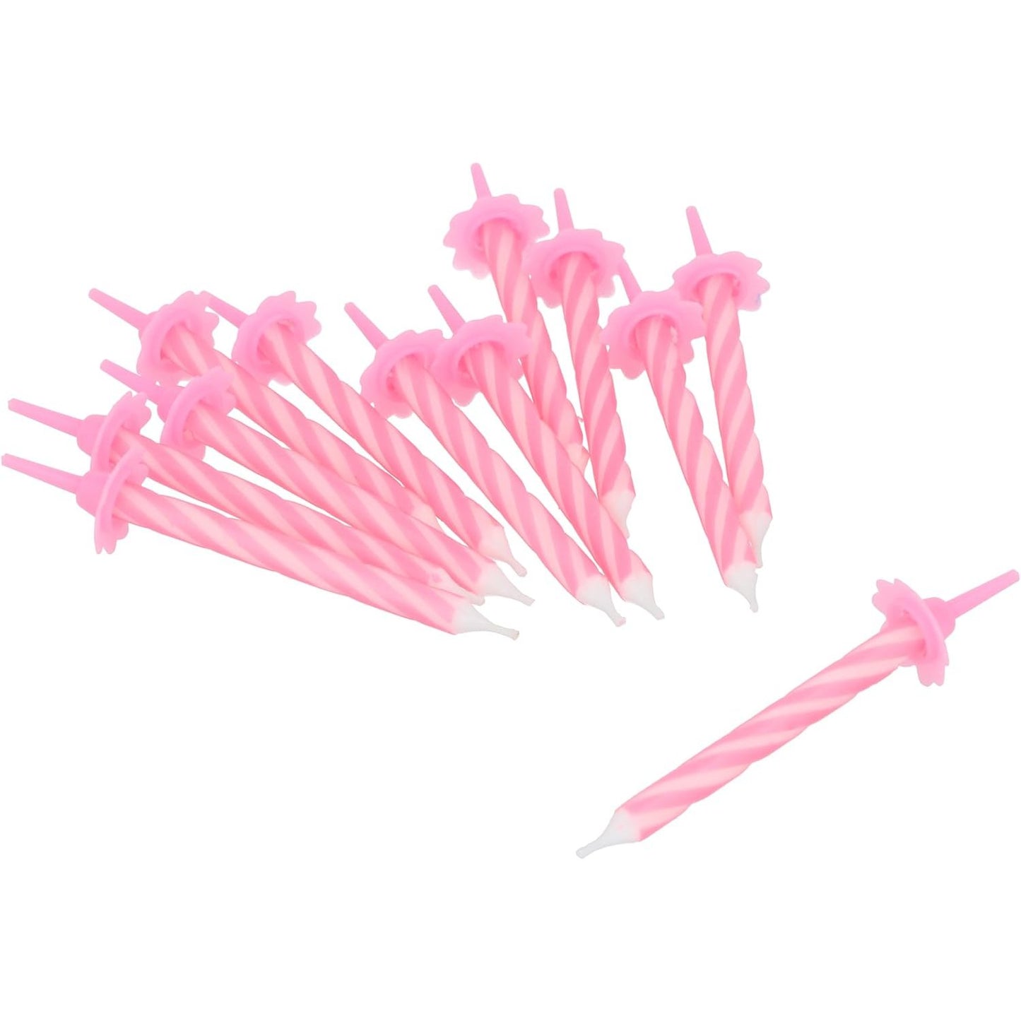 Party Candles 24 With 12 Holders 6cm - Pink | Merthyr Tydfil | Why Not Shop Online