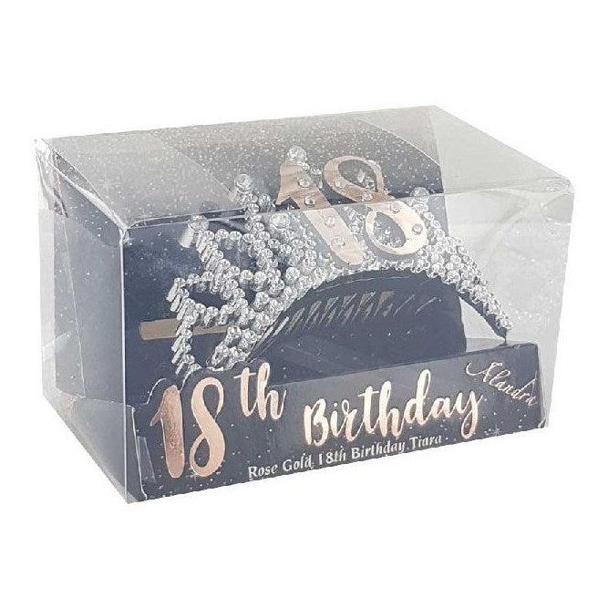 Rose Gold Diamante 18th Birthday Celebration Tiara | Why Not Shop