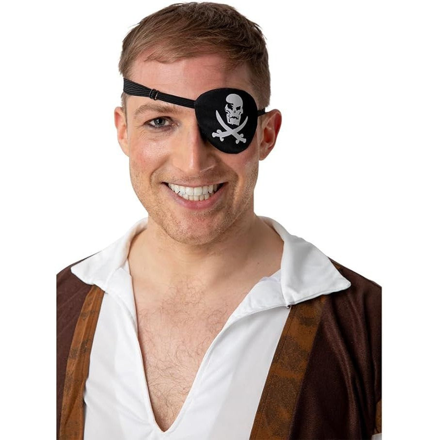 Satin Pirate Eye Patch Black & White | Why Not Shop