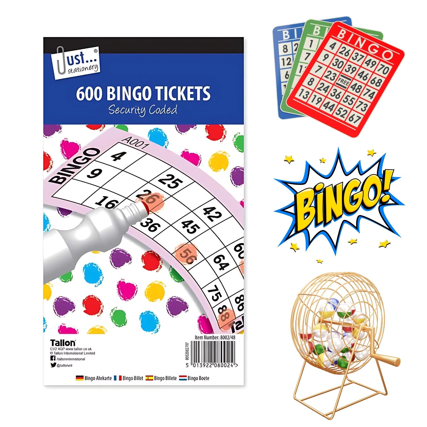 Security Coded Bingo Tickets Pack of 600 | Why Not Shop