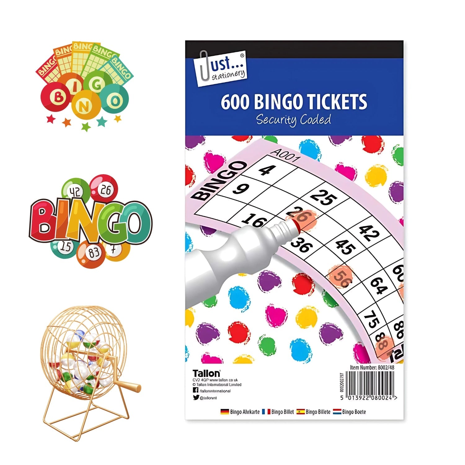 Security Coded Bingo Tickets Pack of 600 | Why Not Shop