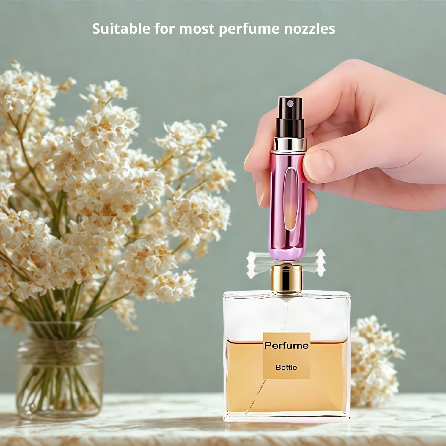 Portable Mini Refillable Perfume Spray Bottle Atomiser 5ml Metallic Pink | Merthyr Tydfil | Why Not Shop Online