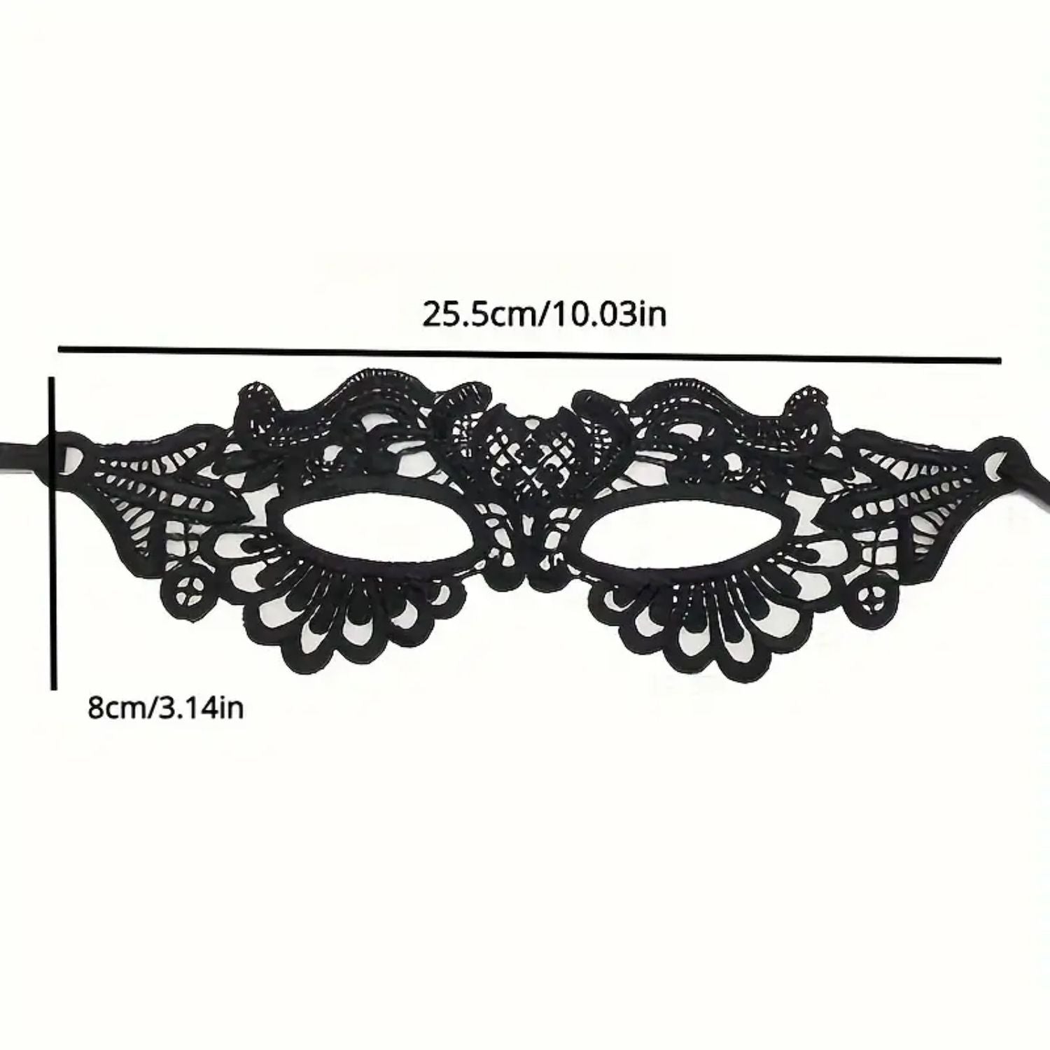 Womens Black Lace Gothic Half Eye Mask | Why Not Shop