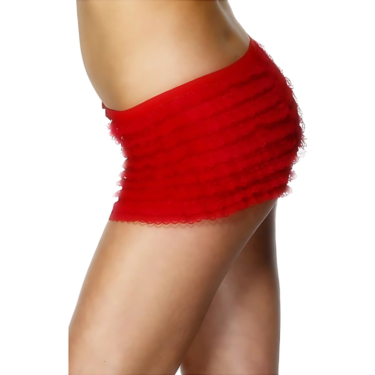 Womens Ruffle Lace Panties Red by Smiffys | Why Not Shop