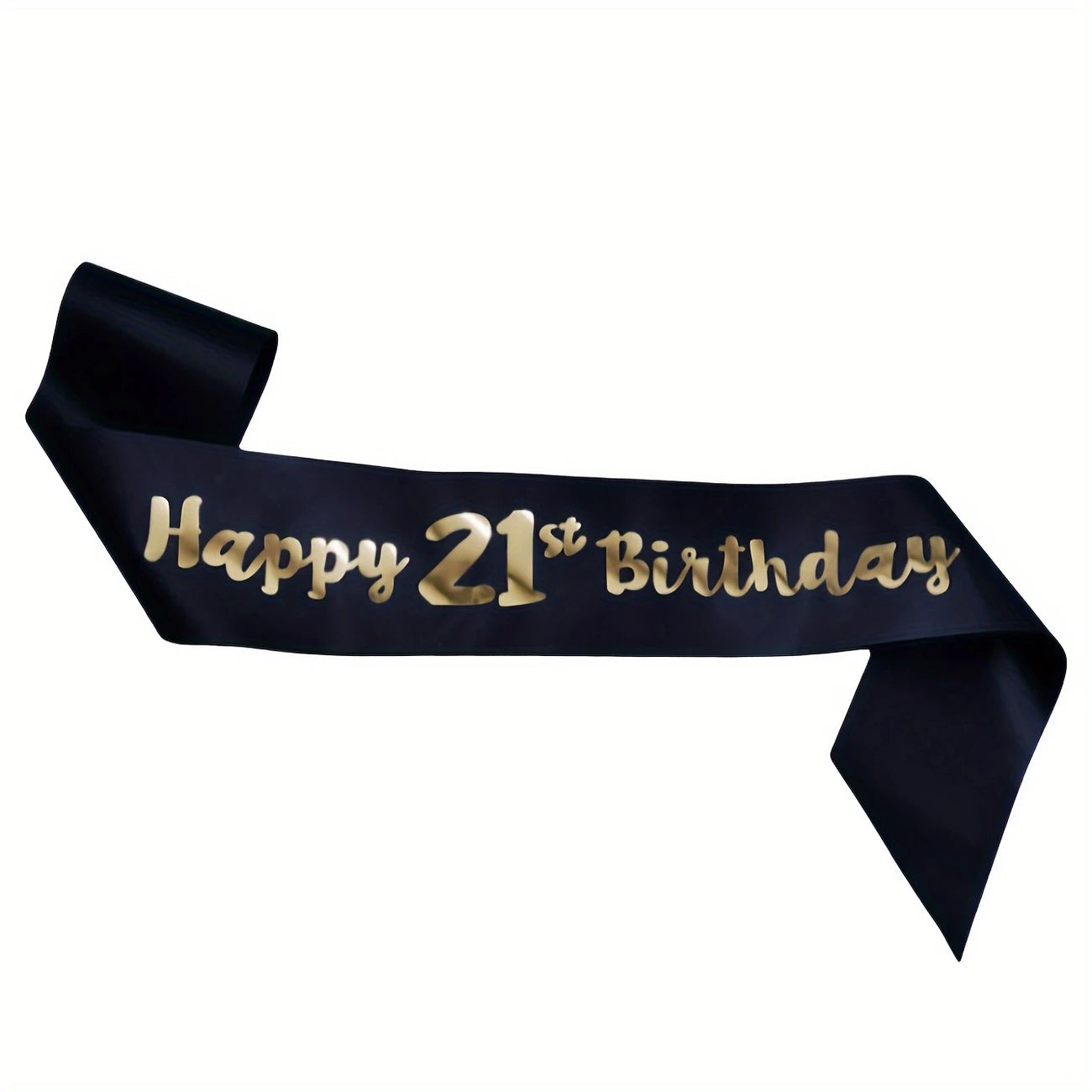 Black And Gold 21st Birthday Sash | Merthyr Tydfil | Why Not Shop Online