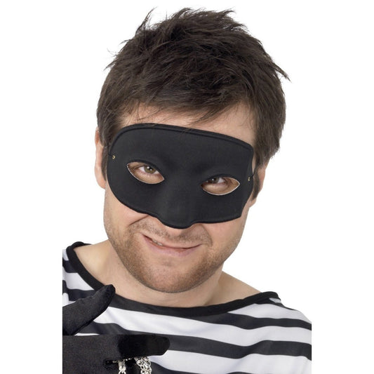 Black Burglar Fancy Dress Eye Masks