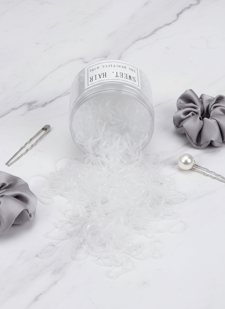 1000 Pcs Clear Mini Small Elastic Hair Bands 20mm And 30mm | Merthyr Tydfil | Why Not Shop Online