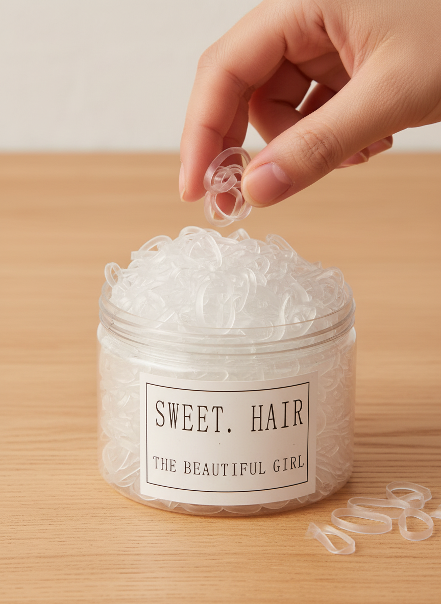 1000 Pcs Clear Mini Small Elastic Hair Bands 20mm And 30mm | Merthyr Tydfil | Why Not Shop Online