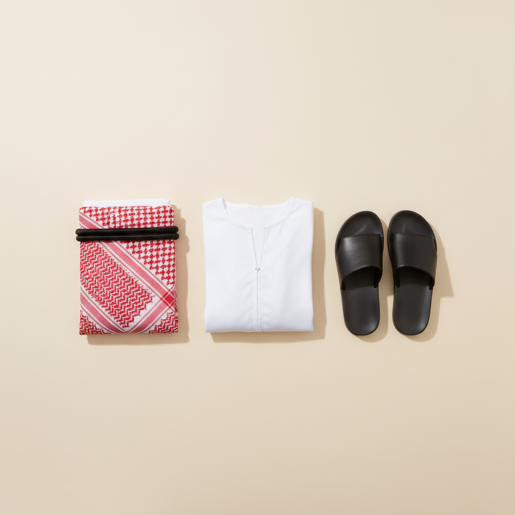 Mens Arab Sheikh Fancy Dress Costume White Robe And Headpiece L One Size | Merthyr Tydfil | Why Not Shop Online