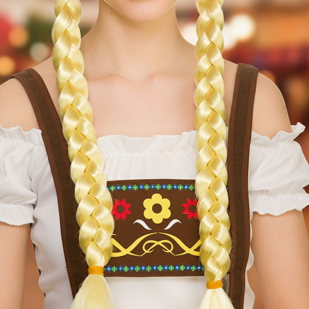 Oktoberfest Beer Girl Plaited Fancy Dress Wig Blonde | Merthyr Tydfil | Why Not Shop Online
