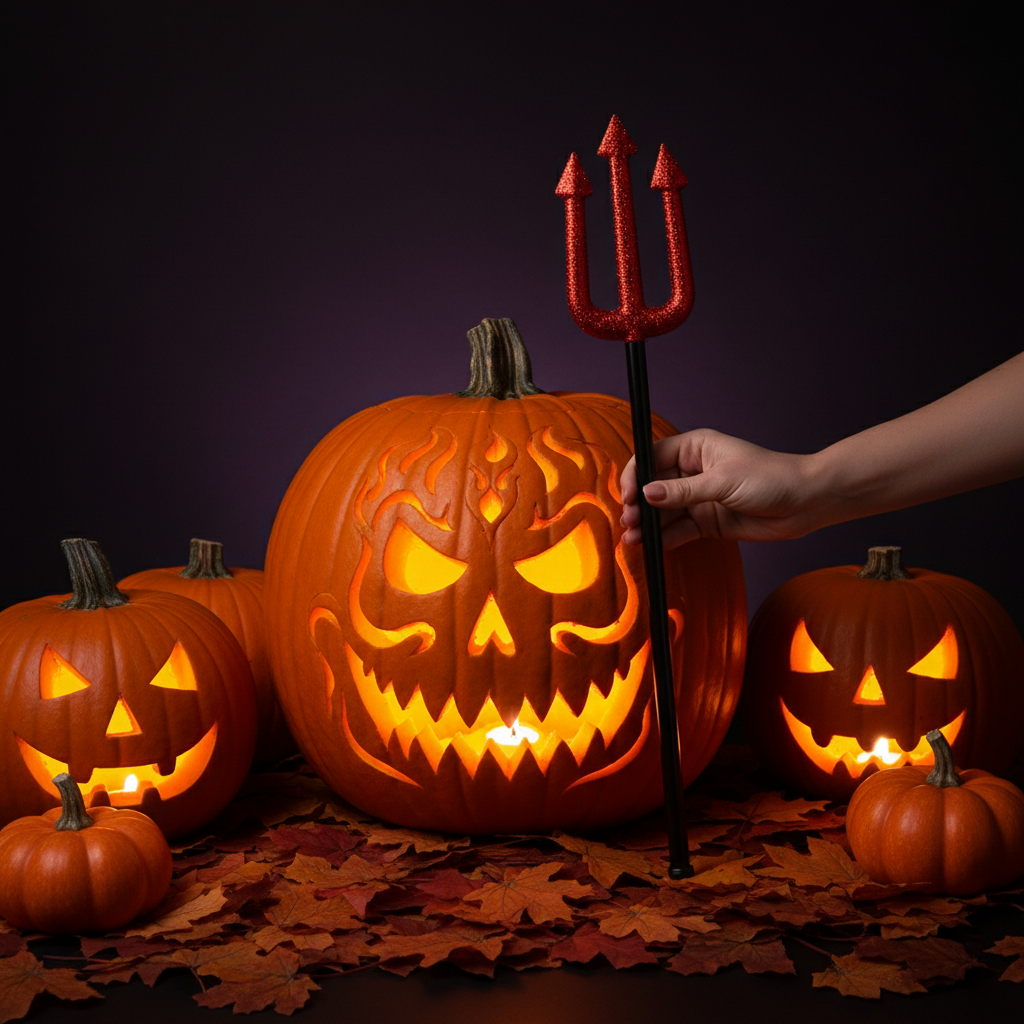 Red Glitter Sparkling Devils Trident | Merthyr Tydfil | Why Not Shop Online