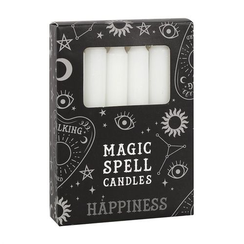 Set of 12 White 'Happiness' Spell Candles | Merthyr Tydfil | Why Not Shop Online
