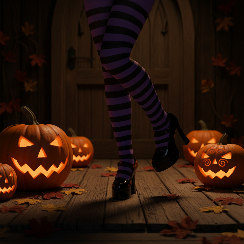 Womens Purple And Black Striped Tights | Merthyr Tydfil | Why Not Shop Online