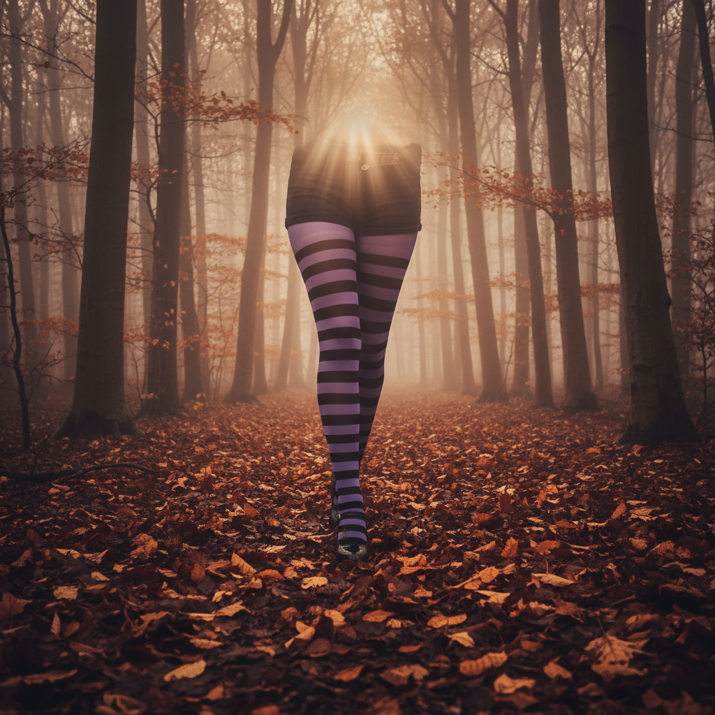 Womens Purple And Black Striped Tights | Merthyr Tydfil | Why Not Shop Online