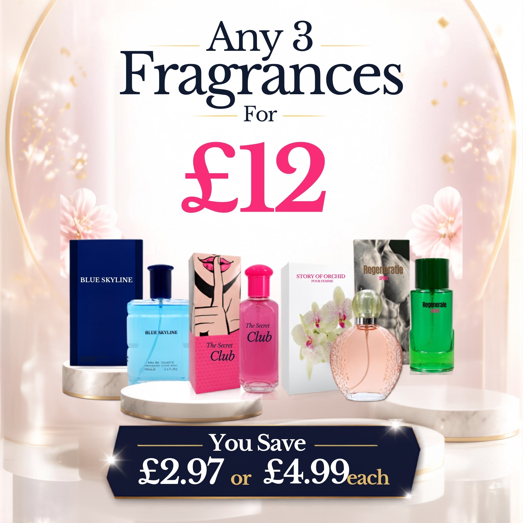 Buy Any 3 Fragrances for £12 From A Selected Range | Why Not Shop Online