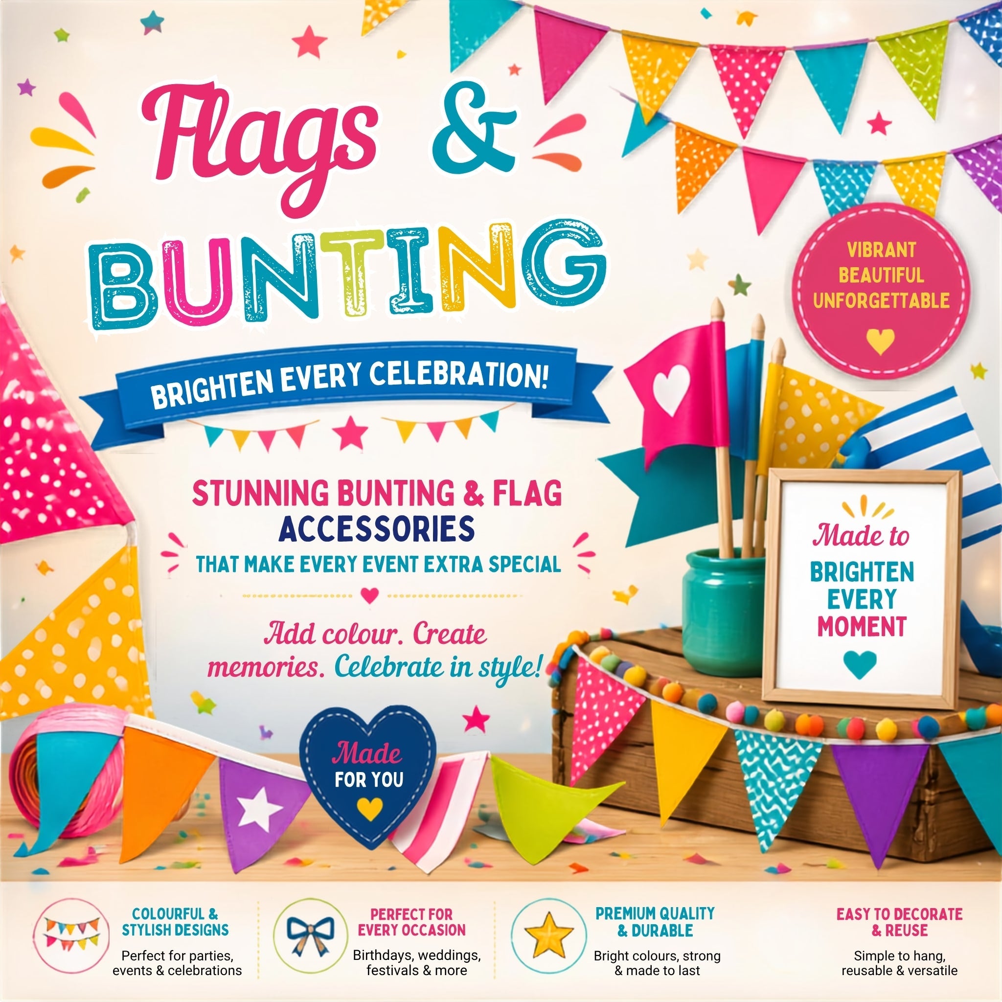 Flags & Bunting for Parties, Events & Celebrations — Why Not Shop