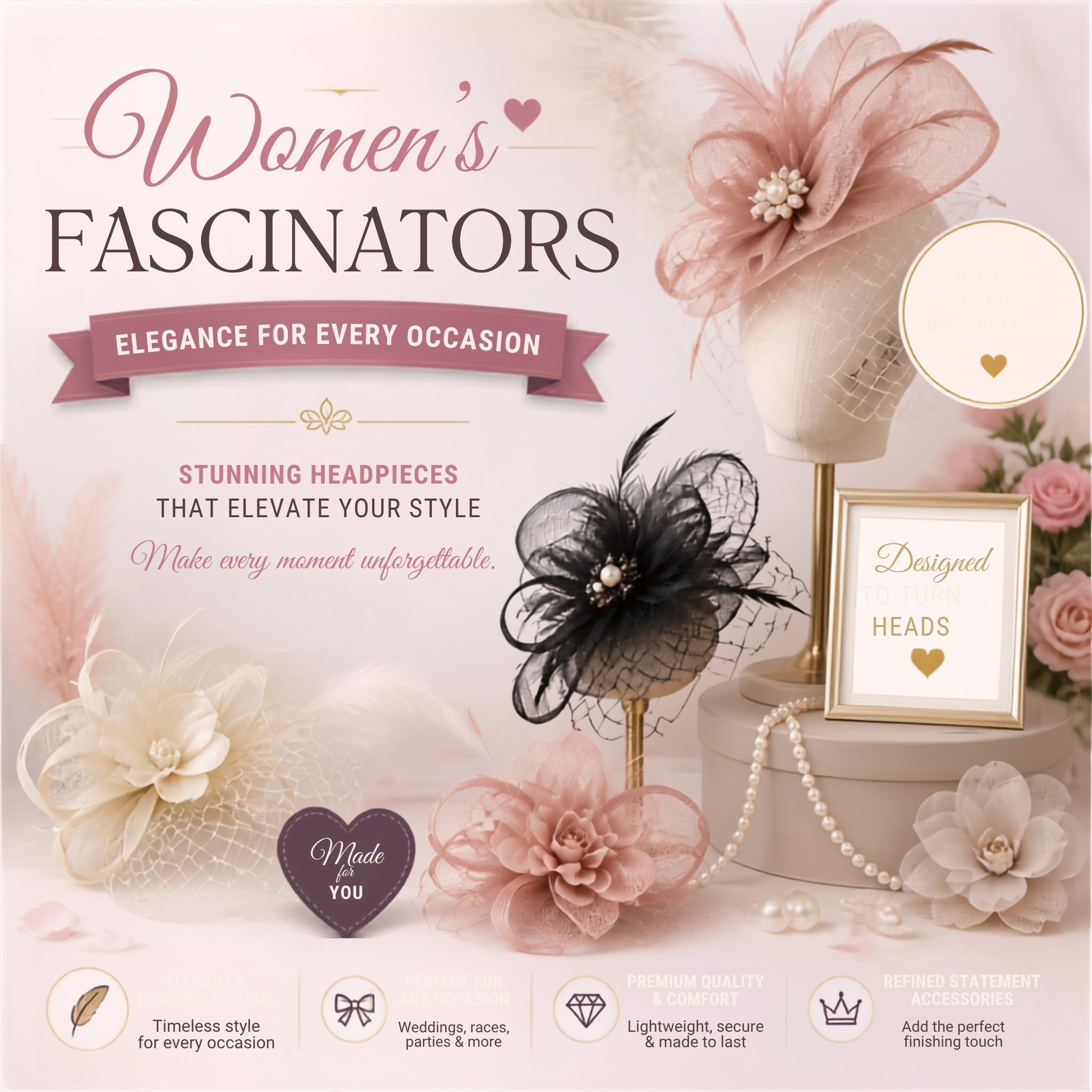 Fascinators for Weddings, Race Days & Occasions — Why Not Shop