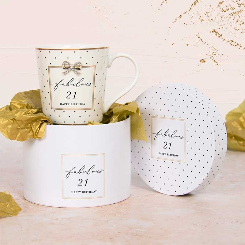 Fabulous 21 Happy Birthday 21st Birthday Boxed Gift Mug | Merthyr Tydfil | Why Not Shop Online