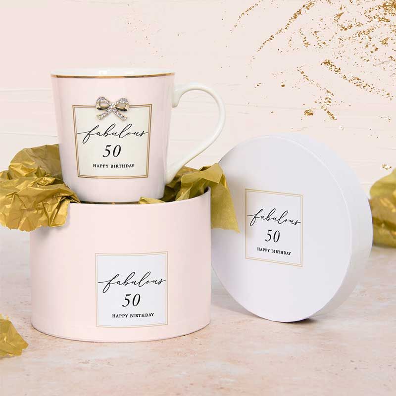 Fabulous 50 Happy Birthday 50th Birthday Boxed Gift Mug | Merthyr Tydfil | Why Not Shop Online