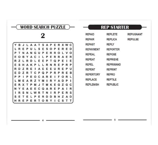 A4 Eco Friendly Large Print Word Search Puzzle Book 152 Pages