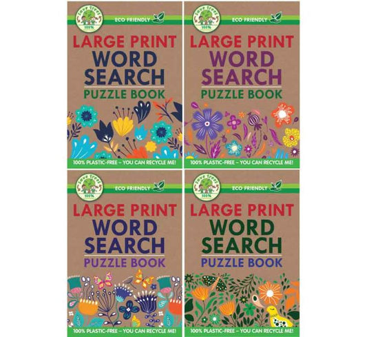 A4 Eco Friendly Large Print Word Search Puzzle Book 152 Pages