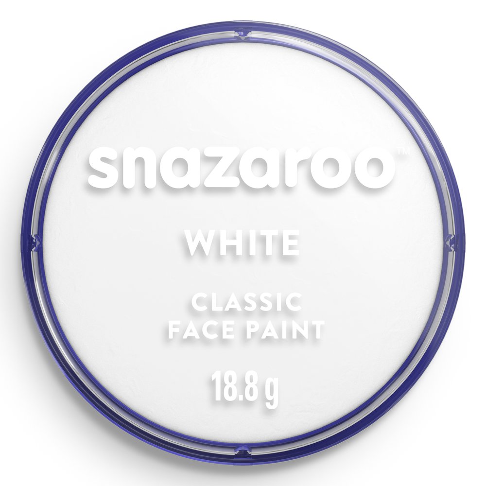 Snazaroo white face paint container on a white background