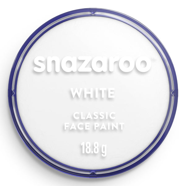 Snazaroo white face paint container on a white background