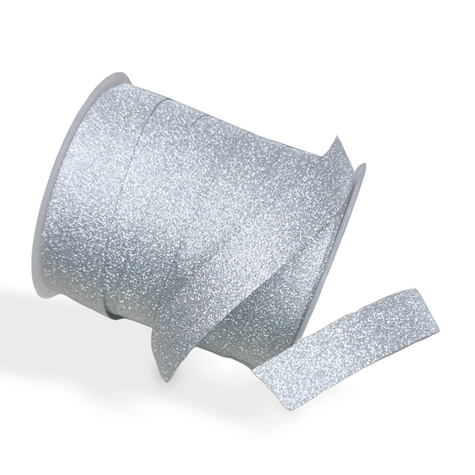 10m Roll Of Silver Glitter Ribbon | Merthyr Tydfil | Why Not Shop Online