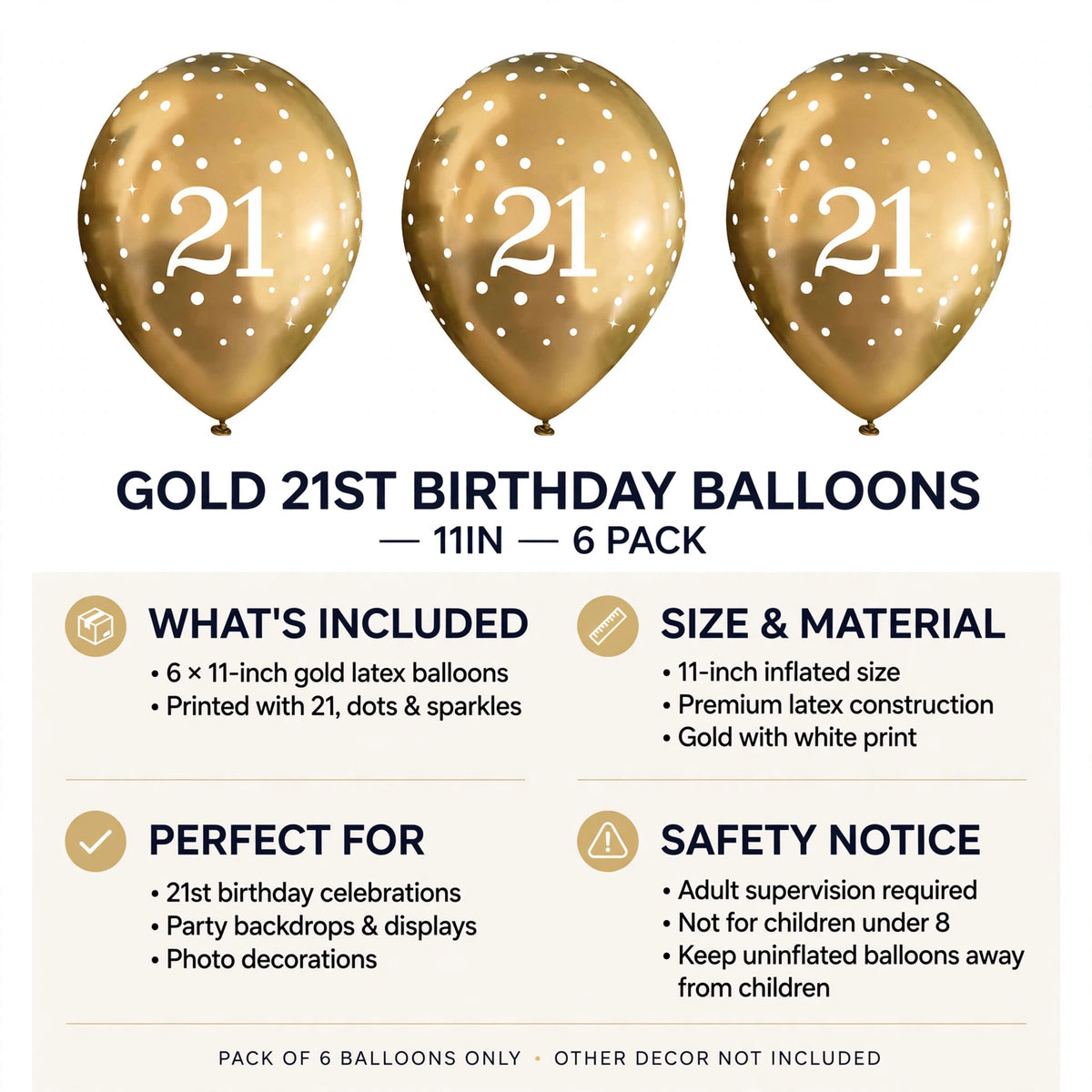 Safety warning for children regarding balloon use