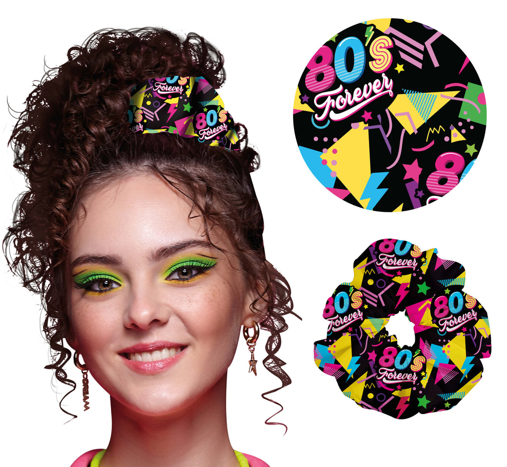 80's Forever Multi-Coloured Hair Scrunchie