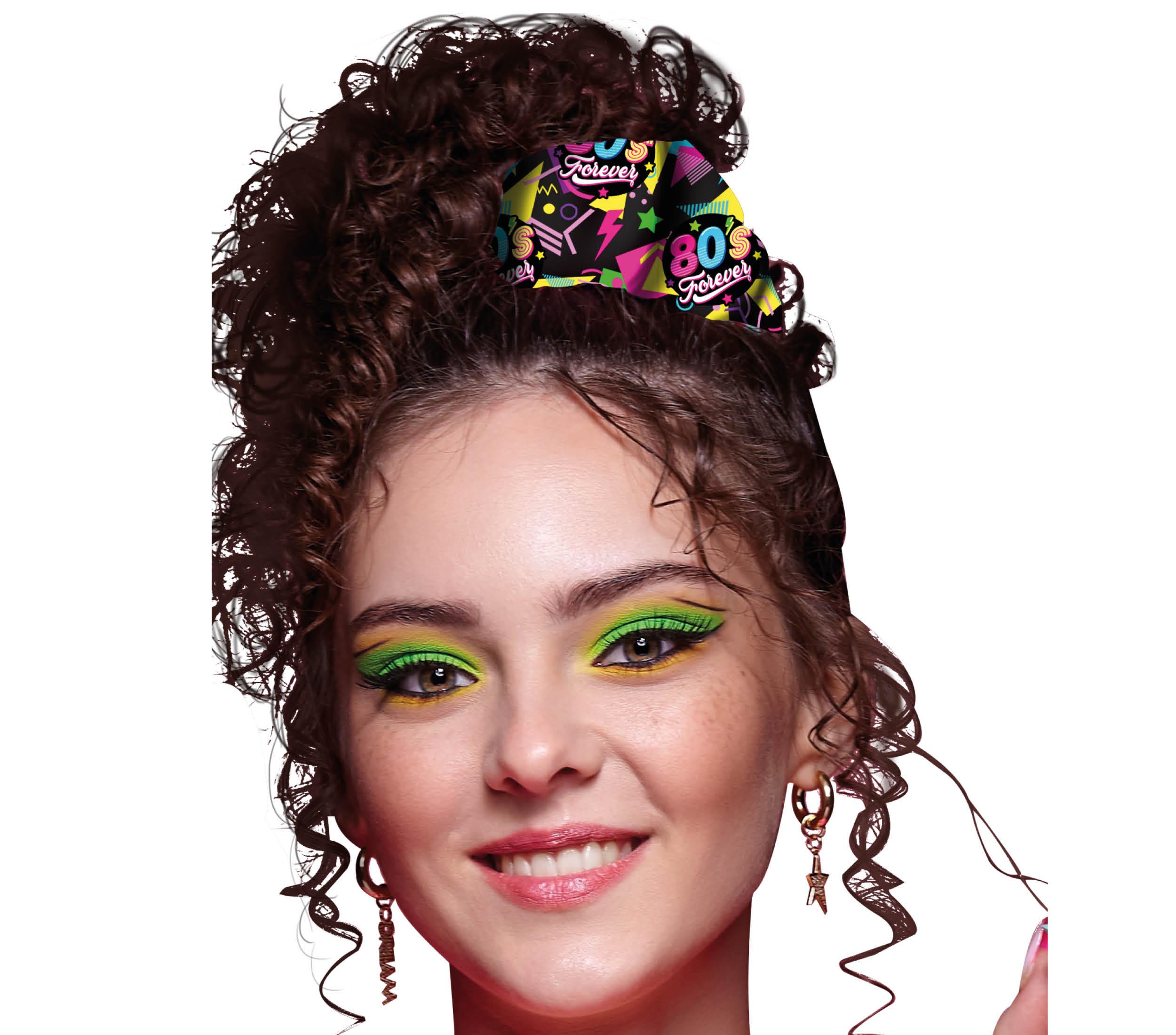 80's Forever Multi-Coloured Hair Scrunchie