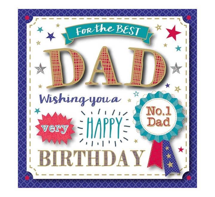 Dad Large Boxed Birthday Cards 19cm | Merthyr Tydfil | Why Not Shop Online