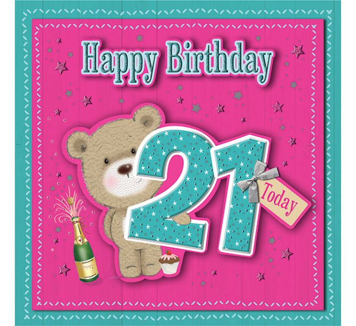 Female 21 Large Boxed Birthday Cards 19Cm | Merthyr Tydfil | Why Not Shop Online