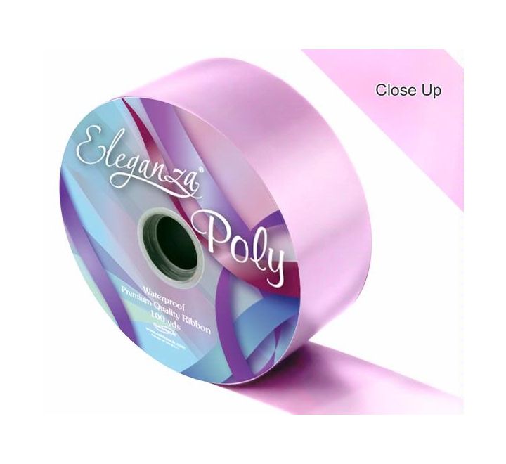 Eleganza Poly Ribbon 50mm x 91m (100yds) Fashion Pink