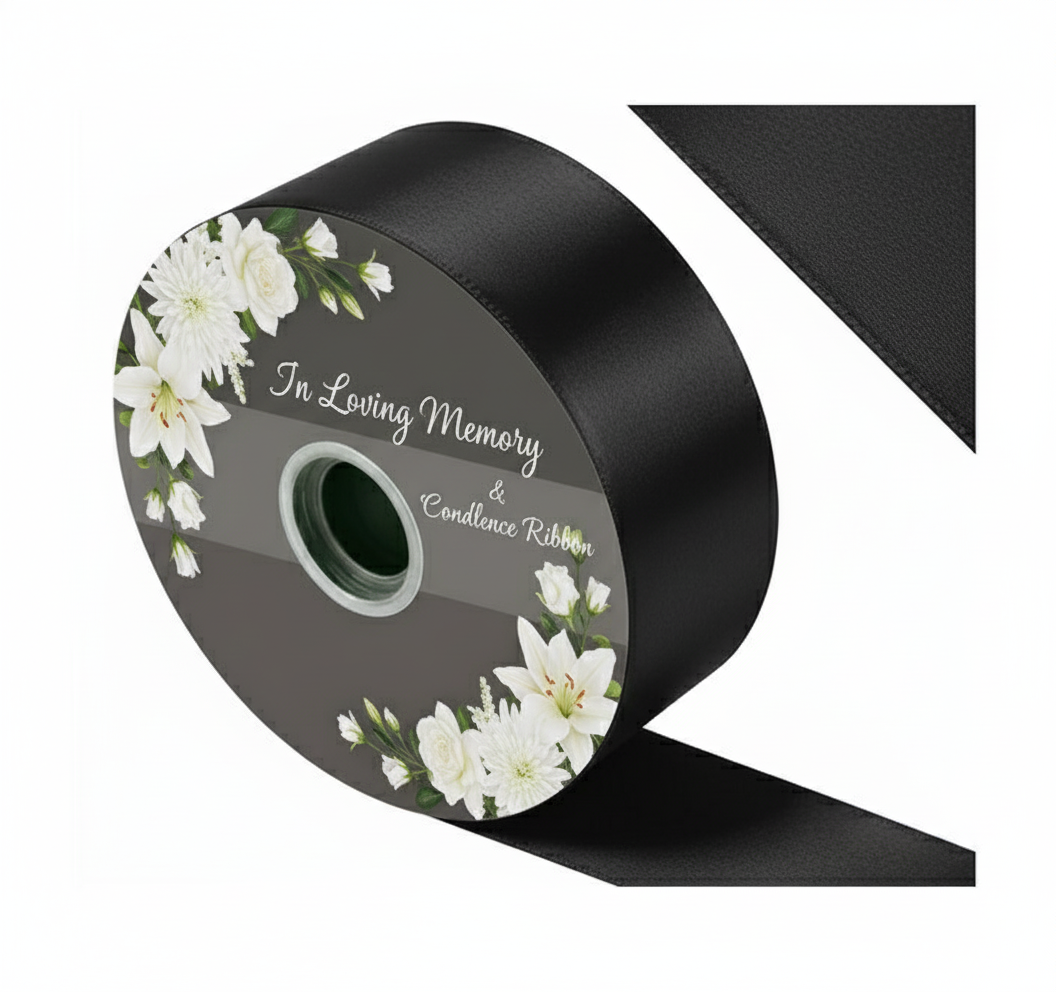 Eleganza Poly Ribbon 50mm x 91m (100yds) Black