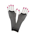 1980s Long Black Net Gloves