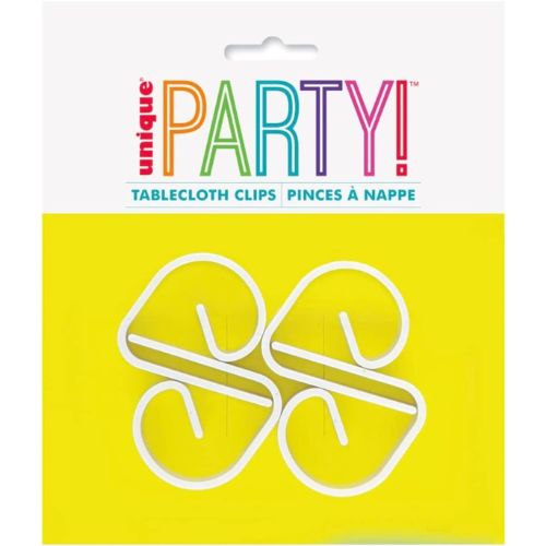 Unique Party 4 Pack Tablecover Clips