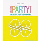 Unique Party 4 Pack Tablecover Clips