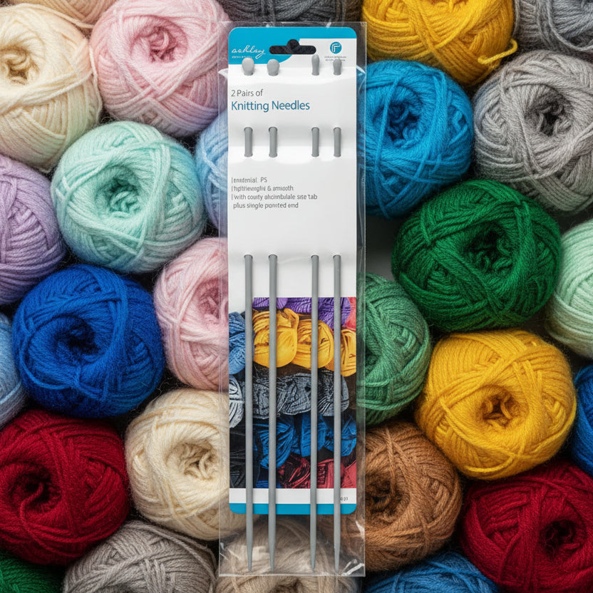 2 Pairs Of Knitting Needles By Ashley Housewares 4.5mm And 5mm X 350mm - Why Not Shop