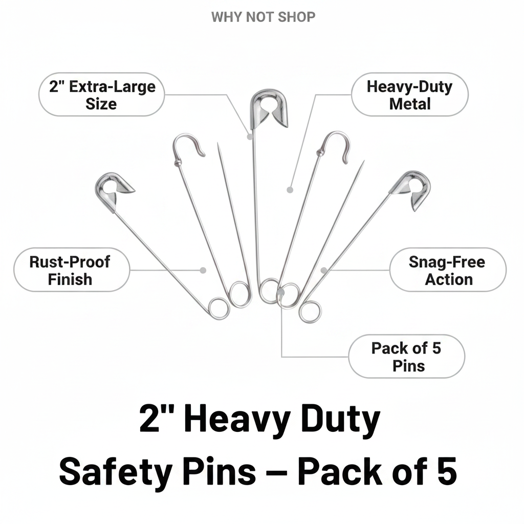 2 Inch Heavy Duty Safety Pins Infographic v3