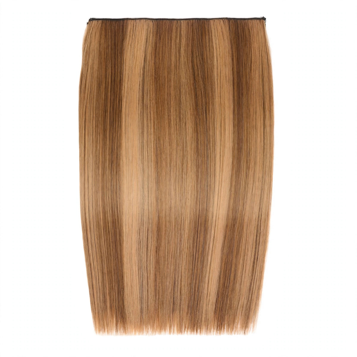 Stranded Hair Group 20-inch straight clip-in hair extension in shade #6/27 Honey Blush